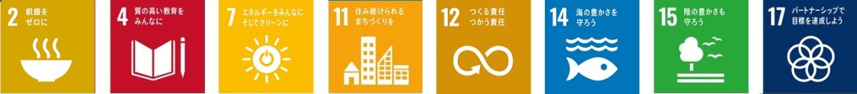 SDGsアイコン「7.エネルギーをみんなに そしてクリーンに」「9.産業と技術革新の基盤をつくろう」「12.つくる責任 つかう責任」「17.パートナーシップで目標を達成しよう」